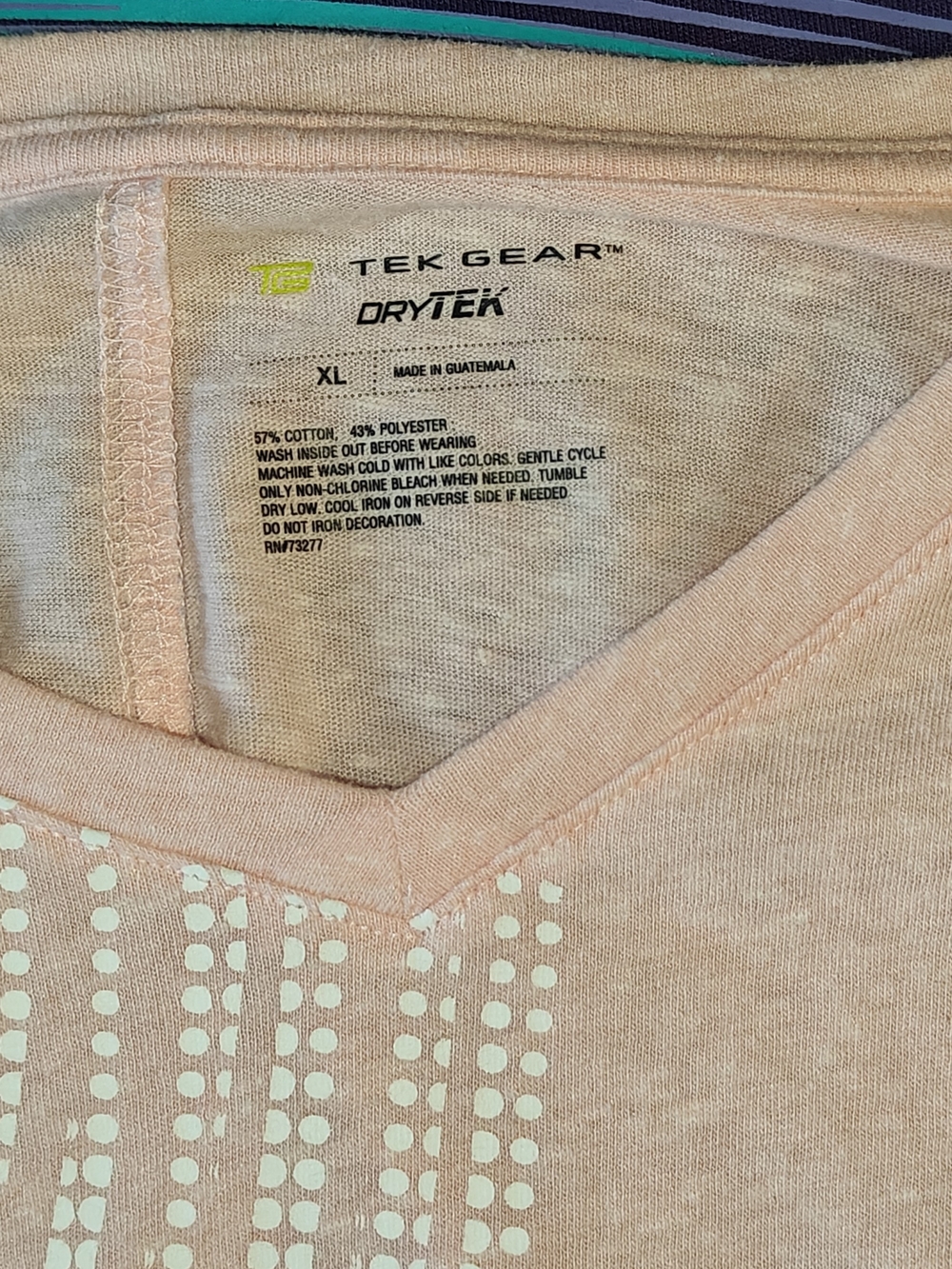 Tek Gear Peach and Purple Women's  Short Sleeve Tees Size XL - Picture 5 of 5